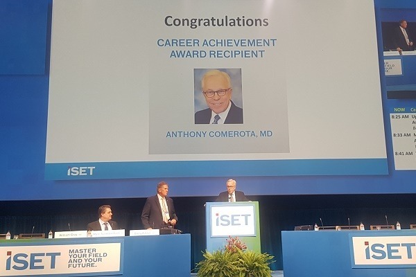 Anthony Comerota honoured with career achievement award at ISET comerota