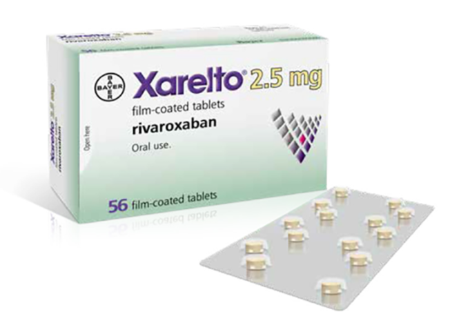 Rivaroxaban recommended by NICE for peripheral and coronary artery disease patients rivaroxaban xarelto